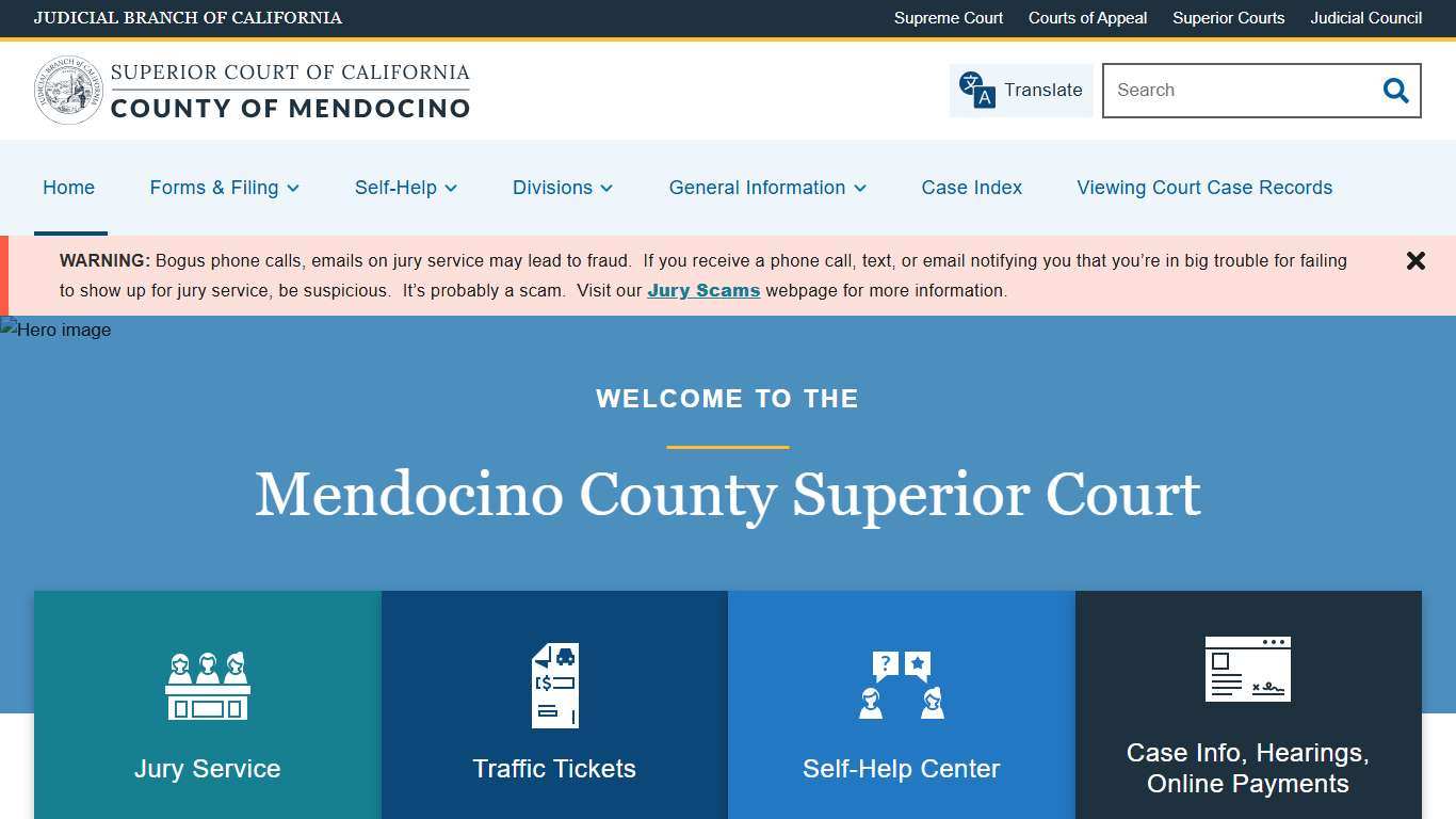 Home Superior Court of California County of Mendocino